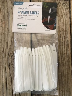 GARDMAN REUSABLE PLANT LABELS 4 INCH PACK OF 50