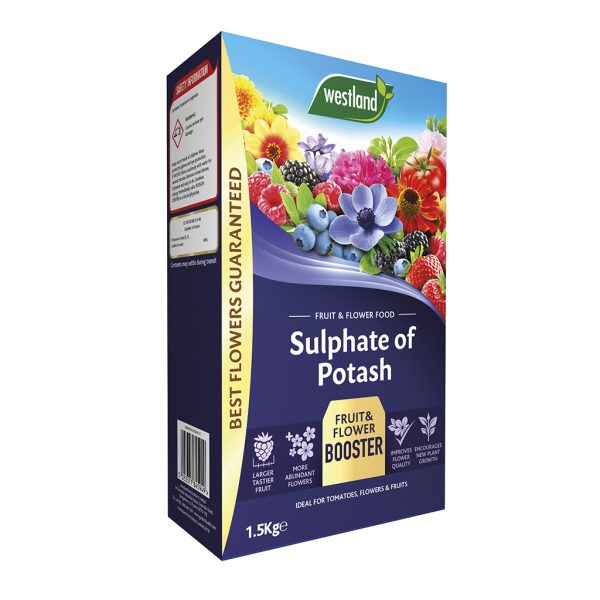 WESTLAND SULPHATE OF POTASH FRUIT AND FLOWER FOOD 1.5KG