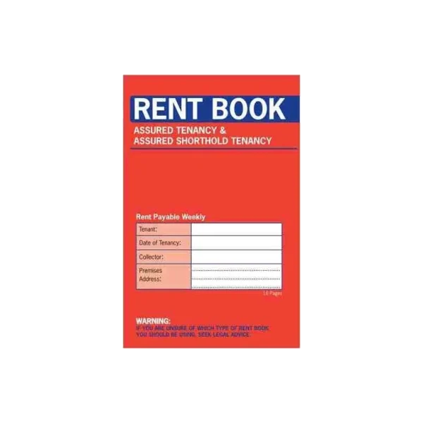 COUNTY RENT BOOK 16 PAGE ASSURED TENANCY & ASSURED SHORTHOLD TENANACY BOOK