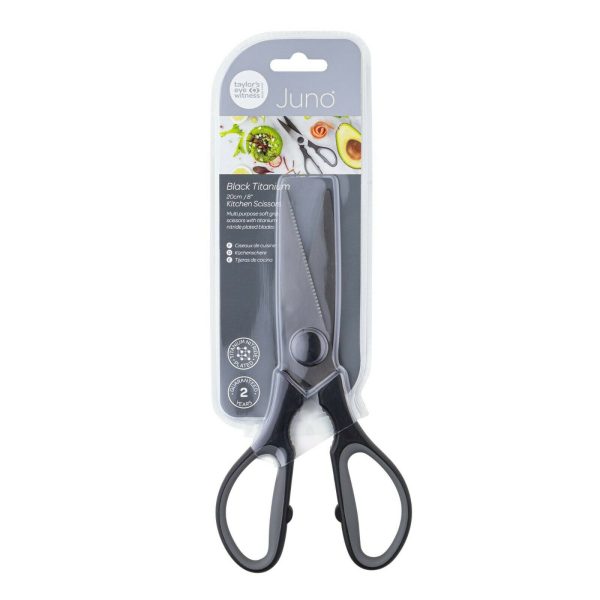 TAYLORS EYE JUNO BLACK TITANIUM 20CM KITCHEN SCISSORS