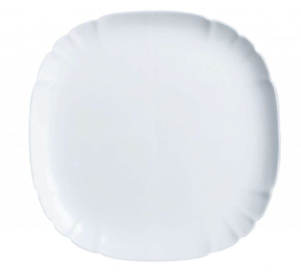 LUMINARC LOTUSIA WHITE DESSERT PLATE 23CM PACK OF 6