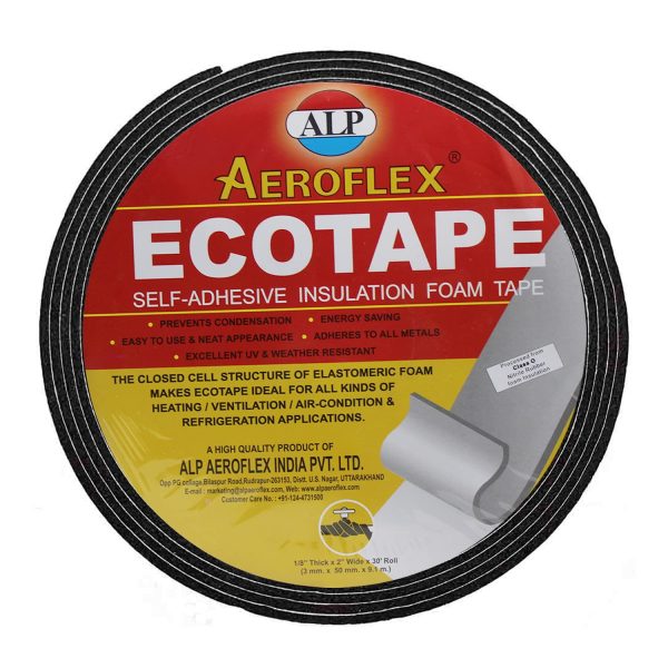 AEROFLEX ECOTAPE SELF ADHESIVE INSULATION FOAM TAPE 50MM X 3MM X 9.1M