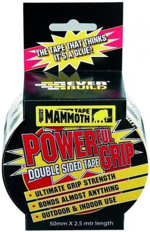 EVERBUILD MAMMOTH POWERFUL GRIP DOUBLE SIDED TAPE 50MM X 25M