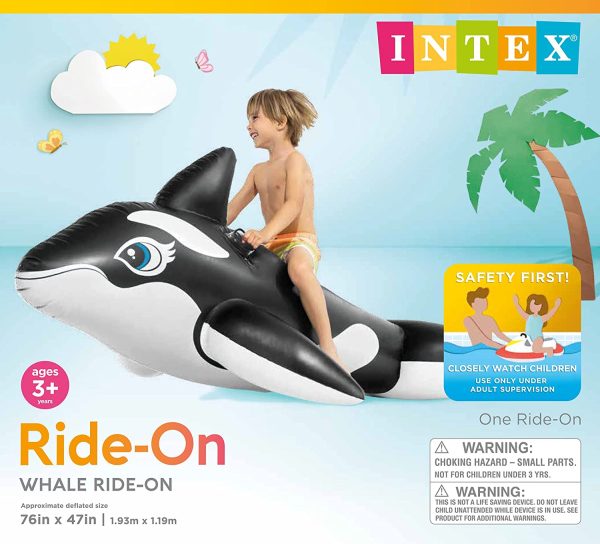 INTEX 58561NP INFLATABLE WHALE RIDE ON 76" X 47"