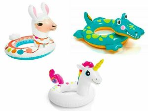 INTEX 58221NP ANIMAL DESIGN INFLATABLE SWIM RING 42" X 23"- 1 SUPPLY