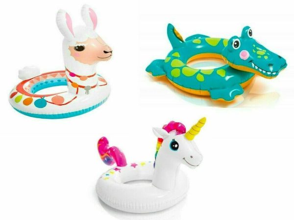 INTEX 58221NP ANIMAL DESIGN INFLATABLE SWIM RING 42" X 23"- 1 SUPPLY