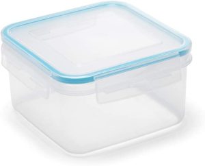 ADDIS CLIP & CLOSE SQUARE SHALLOW FOOD STORAGE CONTAINER 1.1L