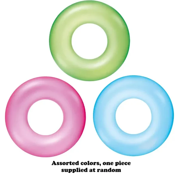 BESTWAY FROSTED NEON SWIM RING 36" / 91CM