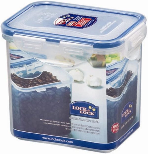 LOCK & LOCK HPL808 RECTANGULAR FOOD STORAGE CONTAINER 850ML