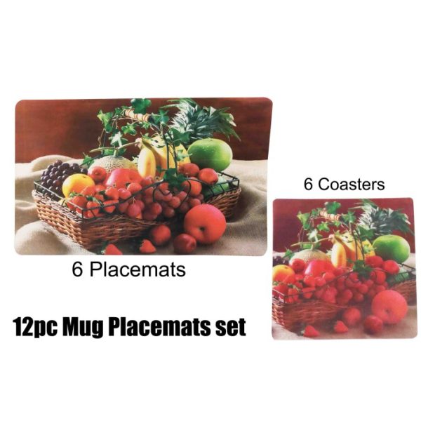 PLACEMENT & COASTER SET PACK OF 6(6 OF EACH)