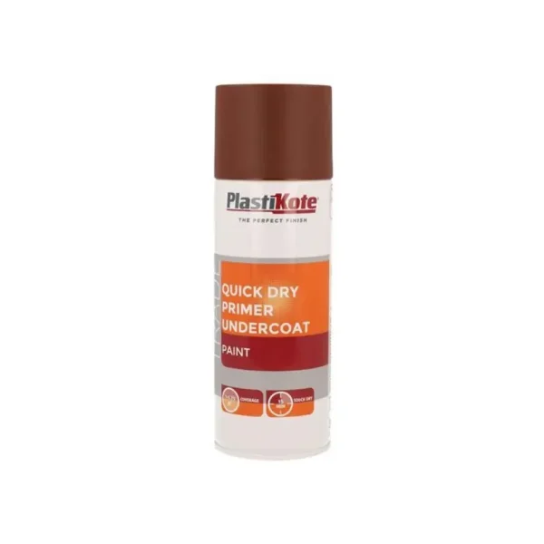 PLASTIKOTE TRADE QUICK DRY PRIMER UNDERCOAT SPRAY PAINT 400ML - RED OXIDE