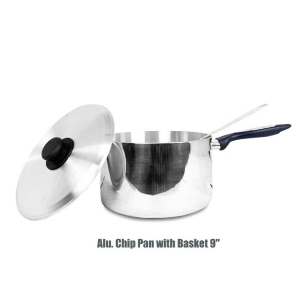 ALUMINIUM DEEP FRY / CHIP PAN 22.5CM / 9 INCH 3PCS SET