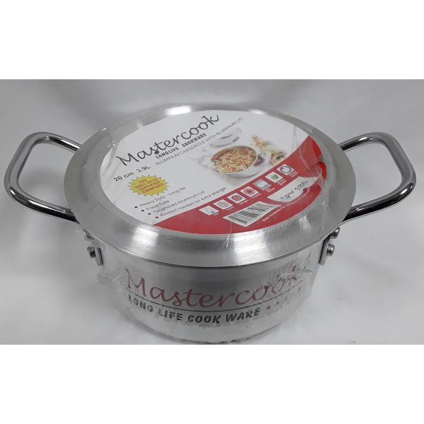 MASTERCOOK ALUMINIUM CASSEROLE WITH LID NO. 2 20CM / 3.9L