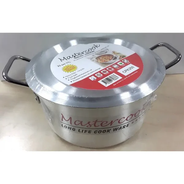 MASTERCOOK ALUMINIUM CASSEROLE WITH LID NO. 7 33CM / 17L