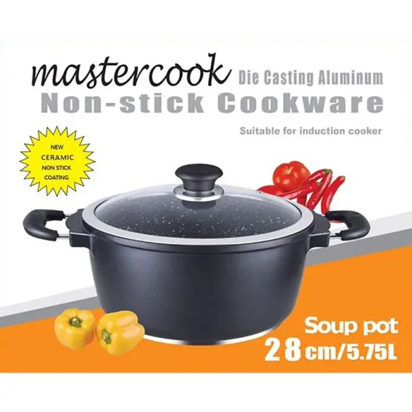 MASTERCOOK DIE CAST ALUMINIUM NON-STICK STOCKPOT WITH LID 20CM