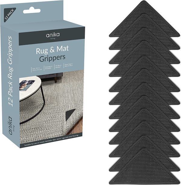 ANIKA NON SLIP RUG AND MAT GRIPPERS PACK OF 12