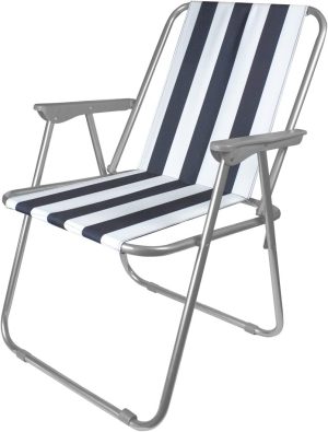 MILESTONE FOLDING OUTDOOR LEISURE CHAIR FOLDING BEACH CHAIR