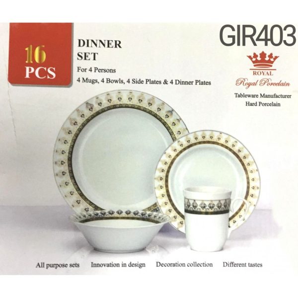 ROYAL PORCELAIN SORENA DINNER SET 16/PCS