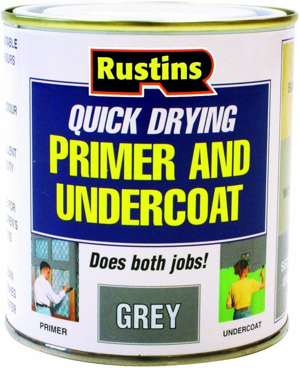 RUSTINS QUICK DRYING GREY PREMIER & UNDERCOAT 250ML