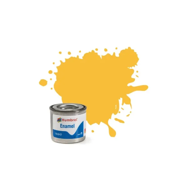 HUMBROL ENAMEL PAINT NO. 24 14ML - TRAINER YELLOW