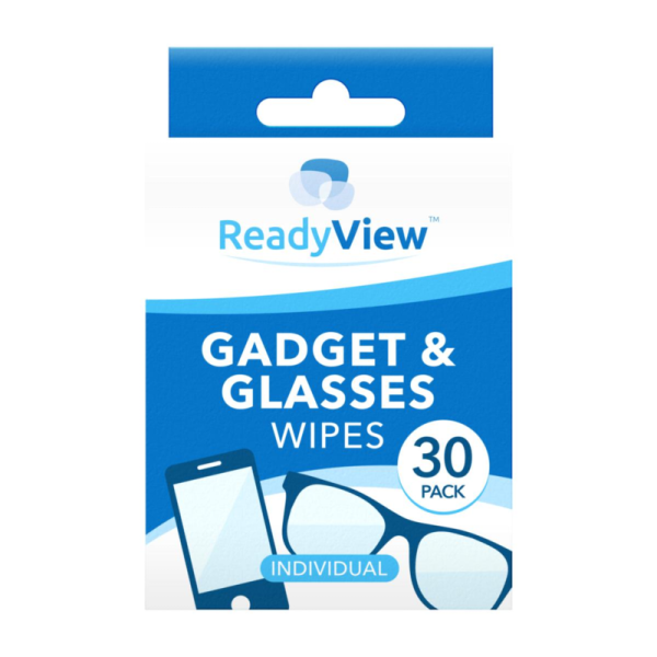 READY VIEW GADGET & GLASSES OPTICAL LENS CLEANING WIPES PACK OF 30