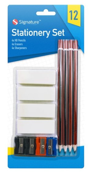 SIGNATURE STATIONERY 12 PCS SET