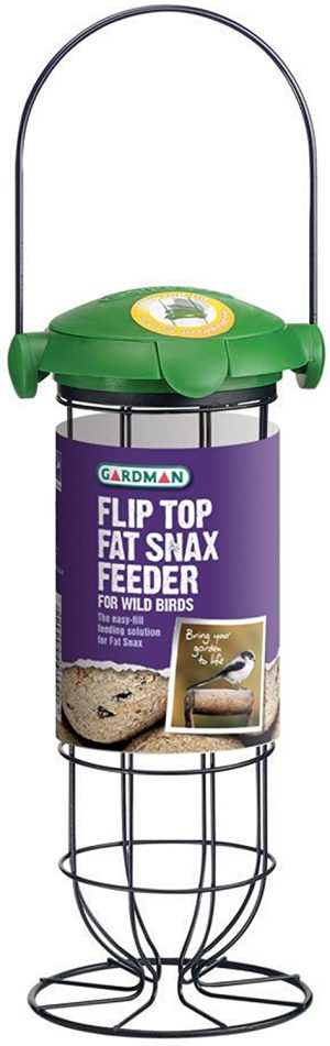 GARDMAN FLIP TOP BIRD FAT SNAX FEEDER