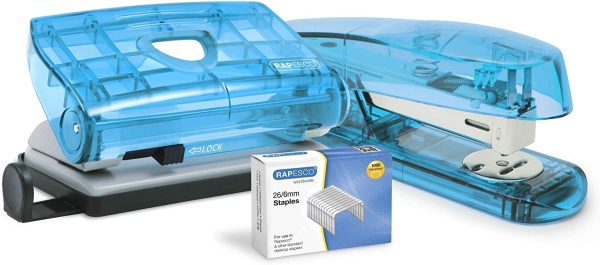 RAPESCO HOLE PUNCH AND STAPLER SET WITH ITH 26/6MM STAPLES