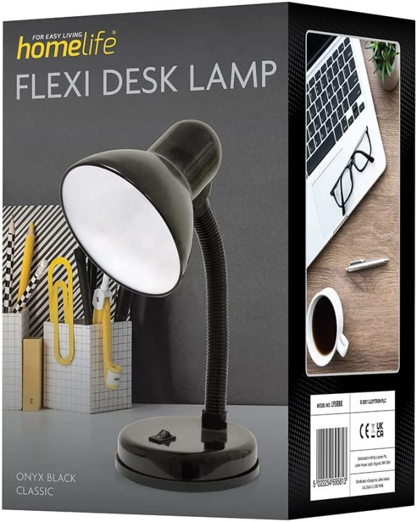 HOMELIFE CLASSIC FLEXI DESK LAMP 35W - BLACK