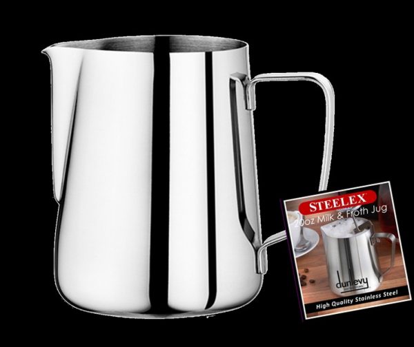 STEELEX STAINLESS STEEL MILK FROTHING JUG 20OZ / 567ML