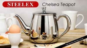 STEELEX CHELSEA STAINLESS STEEL TEAPOT 35OZ /