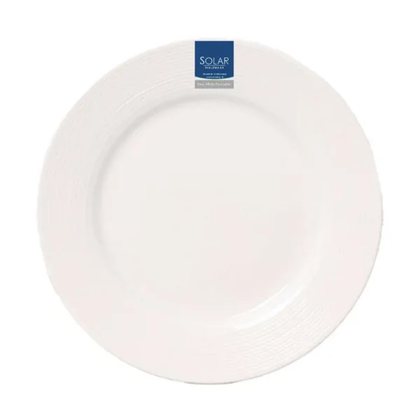 SOLAR WHITE PORCELAIN BREAKFAST PLATE 9.5 INCH / 24CM