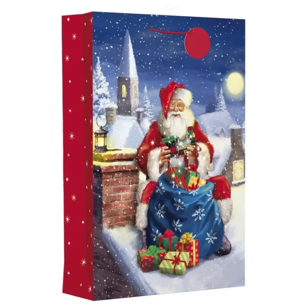 GIFT MAKER TRADITIONAL CHRISMTAS SUPER JUMBO GIFT BAG