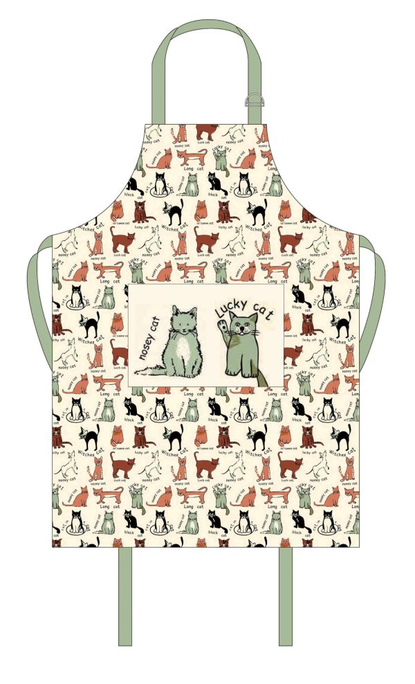 HIGHLANDS KITCHEN / COOKING COTTON APRON 69CM X 83CM - CAT