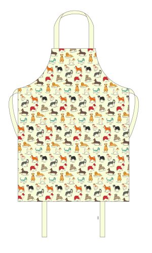 HIGHLANDS KITCHEN / COOKING PVC APRON 59CM X 81CM - DOG FAITHFUL FRIEND