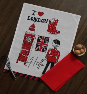 HIGHLANDS COTTON TEA TOWEL 50CM X 70CM PACK OF 2- LONDON