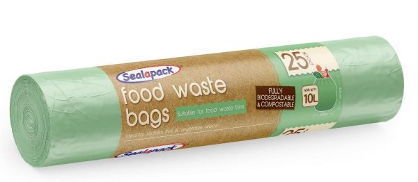 SEALAPACK BIODEGRADABLE FOOD WASTE BAGS 10L PACK OF 25