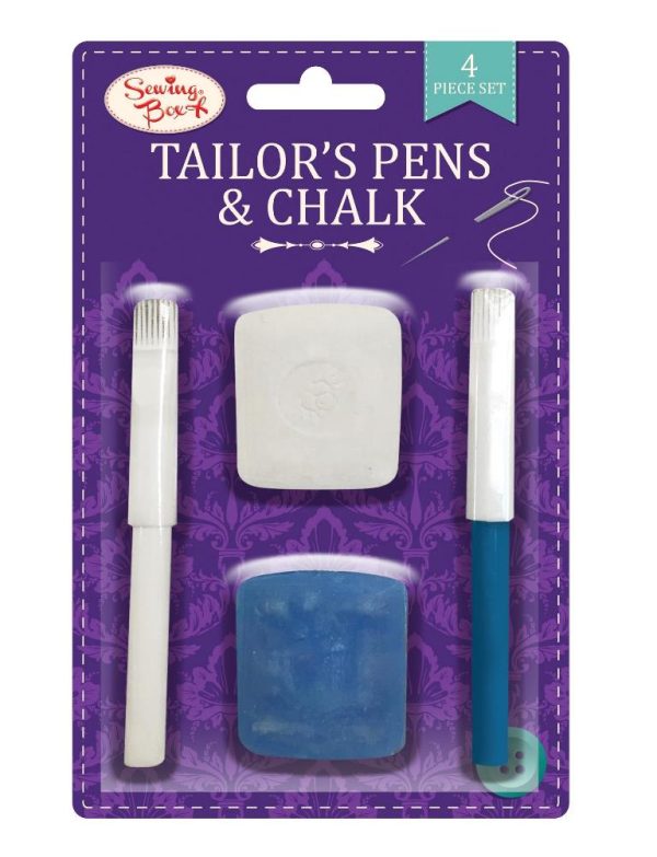 SEWING BOX TAILORS PENS AND CHALK PACK OF 6