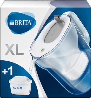 BRITA STYLE XL MAXTRA+ 3.5L WATER FILTER FRIDGE JUG WITH 1 CARTRIDGE - GREY