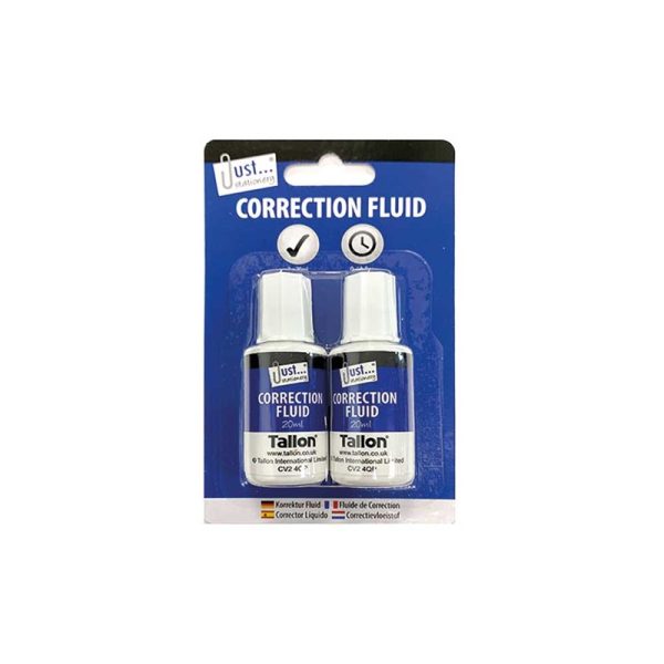 JUST STATIONERY CORRECTION FLUID 13ML PACK OF 2