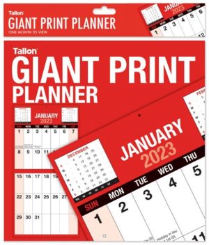 TALLON 2023 MONTH TO VIEW GIANT WALL PLANNER OFFICE CALENDAR