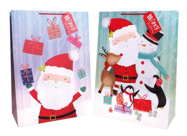 TALLON CUTE CHRISTMAS SANTA / CHARACTERS JUMBO GIFT BAG