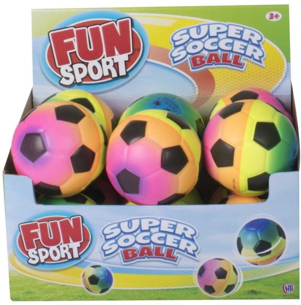 FUN SPORT RAINBOW SOFT FOOTBALL / SOCCER BALL 4 INCH