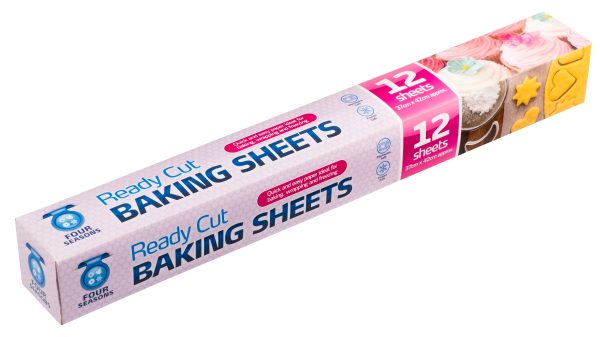 FOUR SEASONS READY CUT BAKING SHEETS 37CM X 42CM PACK OF 12