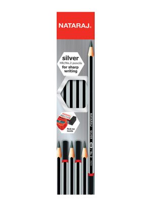 NATRAJ SILVER HB PENCILS PACK OF 12