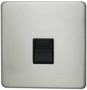 STATUS CHROME SINGLE TELEPHONE MASTER SOCKET