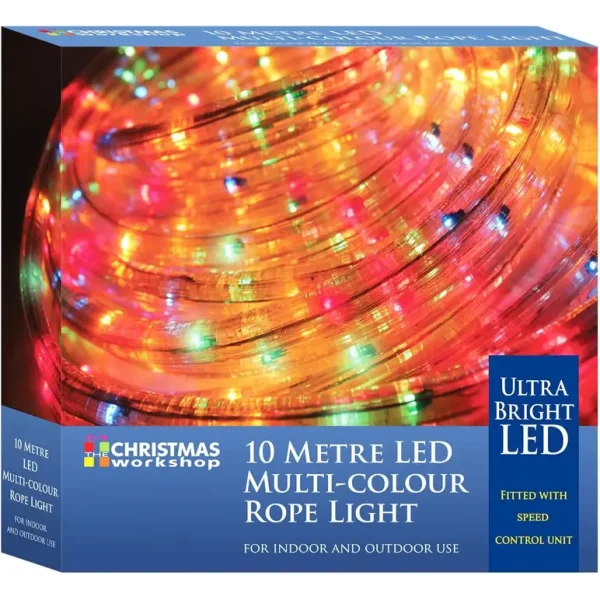 CHRISTMAS WORKSHOP LED ROPE LIGHT 10M - MULTICOLOURED