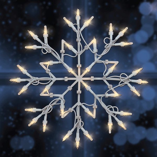 CHRISTMAS WORKSHOP BO SNOWFLAKE SILHOUETTE LED LIGHT - WARM WHITE