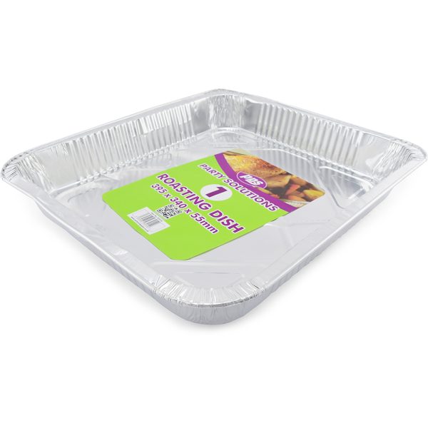 PPS RECTANGLE FOIL ROASTING DISH TRAY 395 X 340 X 55MM