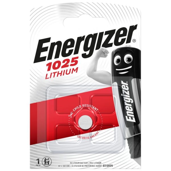 ENERGIZER CR1025 LITHIUM COIN CELL BATTERY 3V